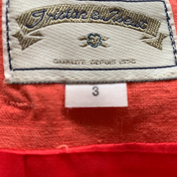 Coral linen Tristian mini skirt size 3 - Picture 3 of 3